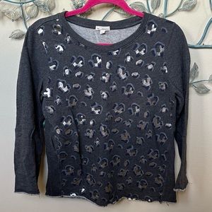 ❤️GAP pullover with metallic leopard print Small CLEARANCE